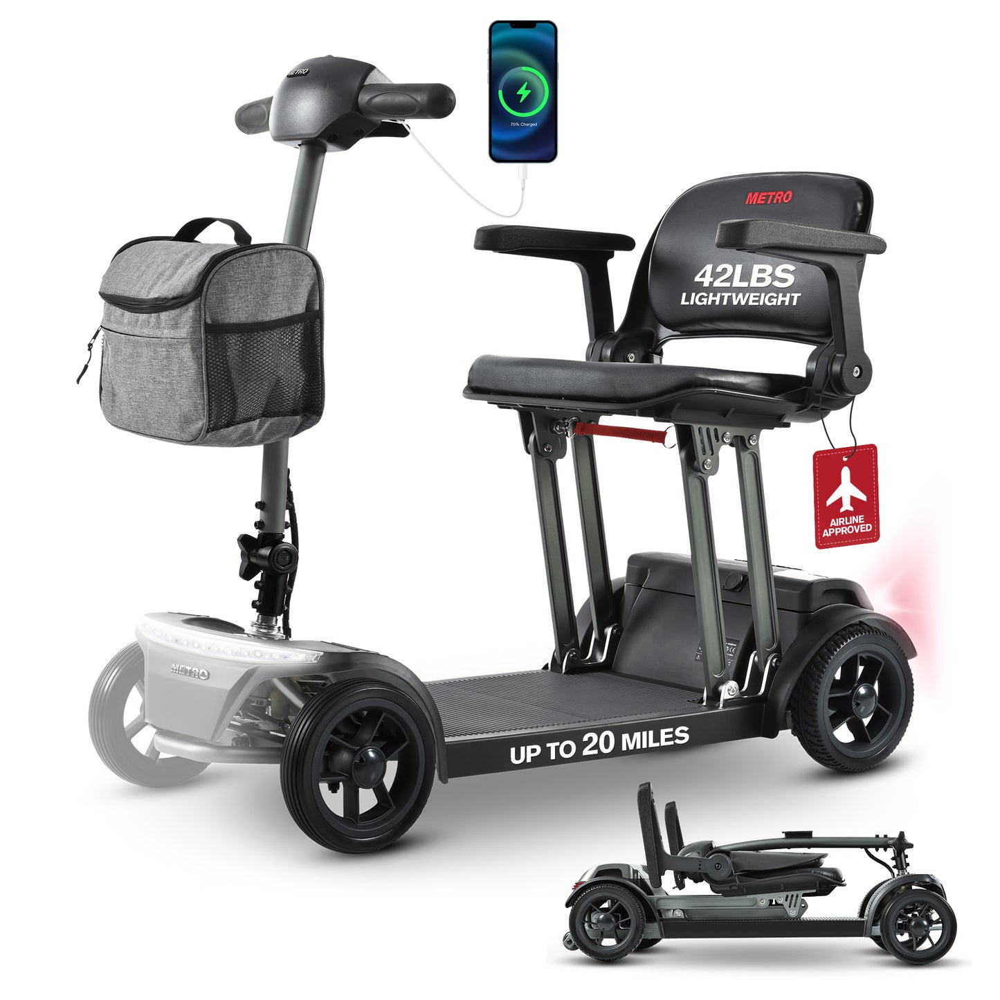 AIR TRAVELLER - Lightweight Foldable Mobility Scooter