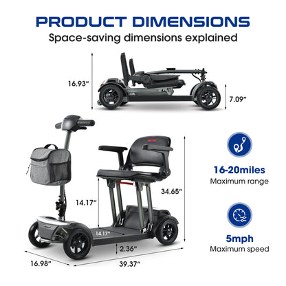 AIR TRAVELLER - Lightweight Foldable Mobility Scooter
